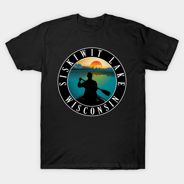 Siskiwit Lake Wisconsin Canoeing T-Shirt by BirdsEyeWorks